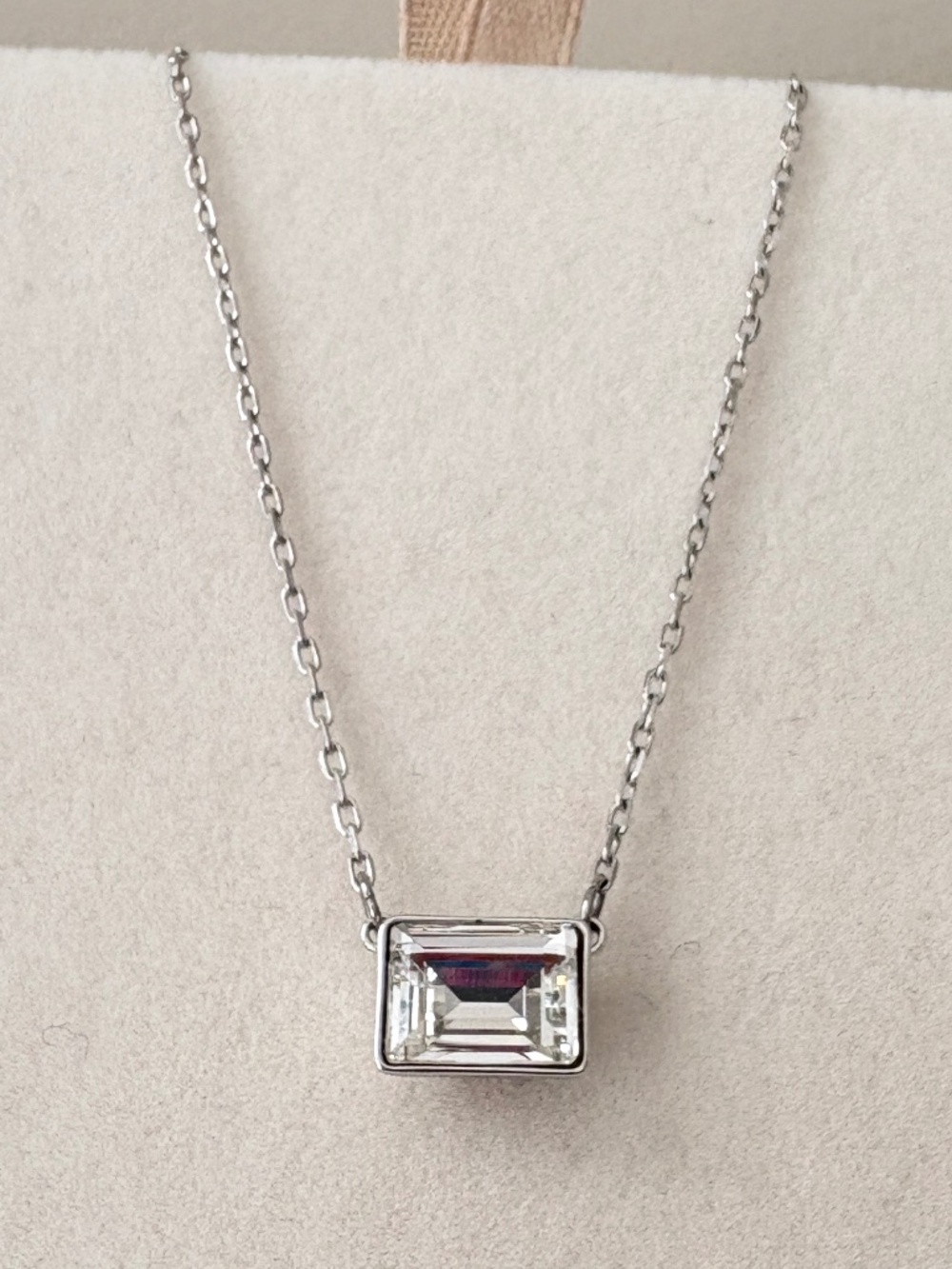 Swarovski Millenia Octagon Step Cut Crystal Solitaire Pendant Necklace